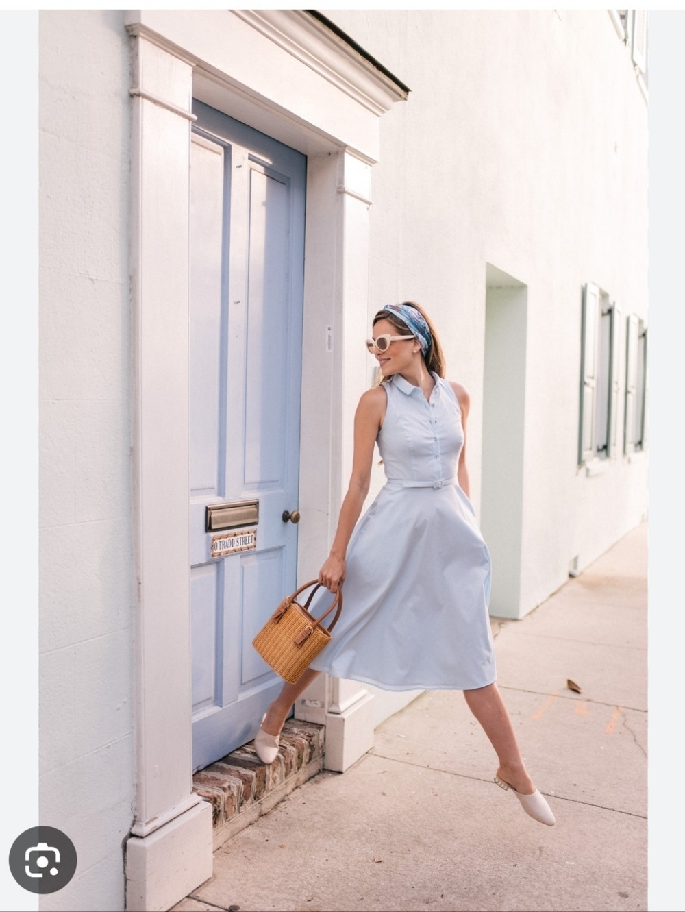 Gal Meets Glam Pale Blue Dress